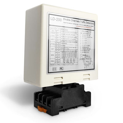 Weißer Doppelkanal-Schleifdetektor 10 ms - 90 ms Induktionsschleifdetektor